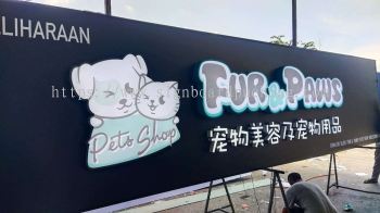 OUTDOOR FUR & PAWS 3D BOXUP FRONTLIT LED SIGNAGE at SERI KEMBANGAN, PJ, PUCHONG, SUNGAI BULOH, KEPONG