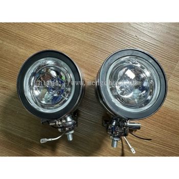 Universal Chrome Metal Motorcycle Fog Light Sport Light For Harley Bobber Yamaha Cafe Racer