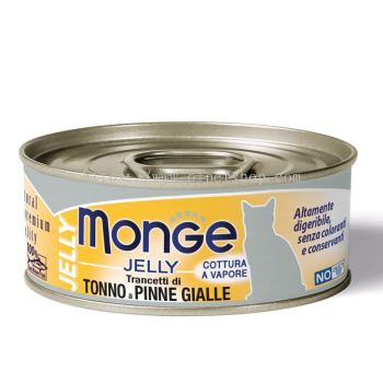 Monge Jelly Adult Cat Yellowfin Tuna Flakes 80g