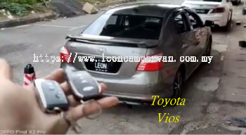 toyota vios PKE fully Keyless intelligent smart alarm system with Push start button and engine auto start