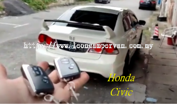 honda civic FD PKE fully Keyless intelligent smart alarm system with Push start button and engine auto start