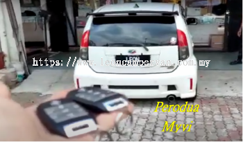 perodua old myvi PKE fully Keyless intelligent smart alarm system with Push start button and engine auto start