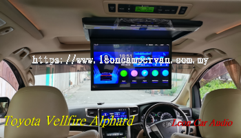 toyota vellfire alphard anh20 17.3" fhd hdmi usb mp4 roof led monitor