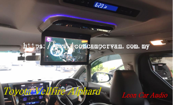 toyota vellfire alphard agh30 11.6" fhd hdmi usb mp4 roof led monitor