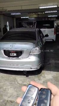 Leon Toyota vios NCP93 PKE fully Keyless intelligent smart alarm system with Push start button and engine auto start