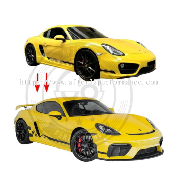 Porsche Cayman 982 / 718 GT4 Style Bodykit Facelift Conversion for Porsche Cayman 981