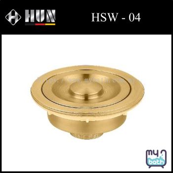 HUN NSW - 04  Waste Strainer With Stainless Steel 304 114mm - Gold