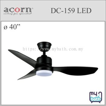 Acorn DC-159 LED 40" Ceiling Fan - Black