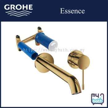 Grohe 19967GL1 Essence 2-Hole L-Size Wall Basin Mixer Trimset - Cool Sunrise