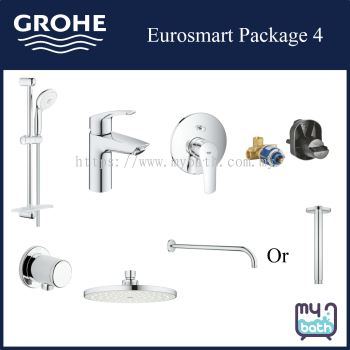 Grohe Complete Concealed Hand & Head Shower Package 4