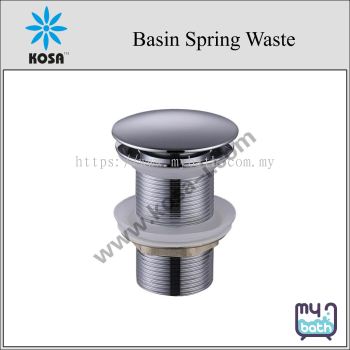 Kosa PW001PWN Basin Spring Waste without Overflow - Chrome