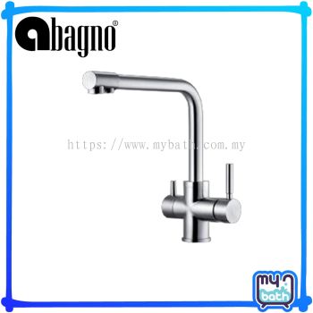 Abagno SKM-391-SS Stainless Steel Kitchen Sink Mixer with Integrated Filter Tap