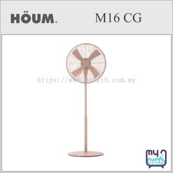 Houm M16CG Electric Stand Fan 3 Speeds Metal Blades (16") - Champagne Gold