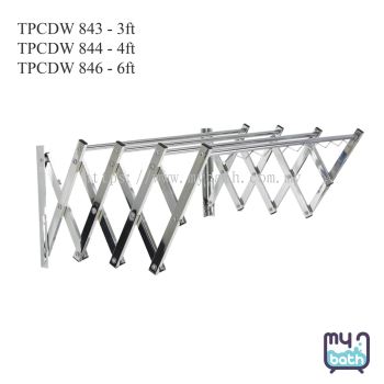 Tagpin TPCDW 843-3ft / 844-4ft / 846-6ft Stainless Steel Clothes Hanger