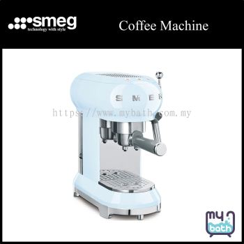 Smeg ECF01PB Espresso Coffee Machine - Pastel Blue