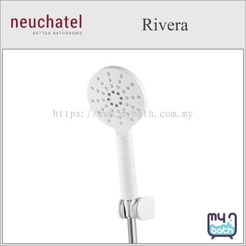 Neuchatel SWSSRVR000MW Rivera 3-Jets Massage Hand Shower Set - Matt White