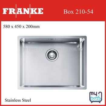 Franke Box 210-54 Single Bowl Undermount Stainless Steel Kitchen Sink with Waste