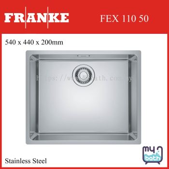 Franke FEX 110 50 Single Bowl Undermount Stainless Steel Kitchen Sink with Waste