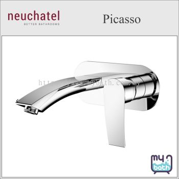 Neuchatel PICASSO Single lever concealed wall-mounted basin mixer c/w popup waste (MXBCPCS000CM)