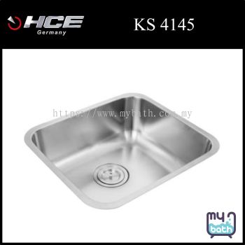 HCE KS 4145 Single Bowl Undermount Stainless Steel Kitchen Sink with Waste