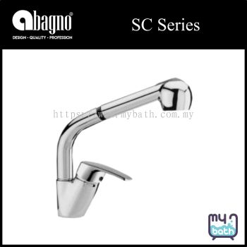 Abagno SCM-185-CR Kitchen Sink Mixer with Pull-Out Spray