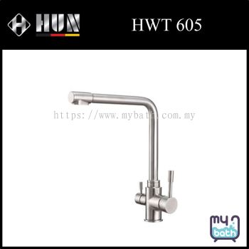 HUN HWT 605 Stainless Steel Kitchen Sink Mixer with Integrated Filter Tap