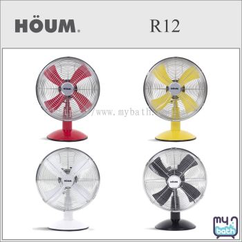 Houm R12 4 Blade Retro Series Colour Table Fan -12 INCH