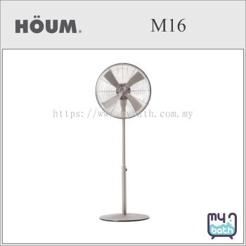 Houm M16 Electric Stand Fan 3 Speeds Metal Blades 16"- Metal