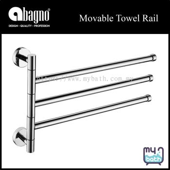Abagno TR-4003-BP Stainless Steel Movable Towel Rail