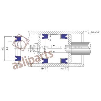 Aftermarket Hydraulic Seal - UN 20x32x8 TPU ( 20 x 32 x 8 ) Rod & Piston U-Ring / Symmetric U-Seal