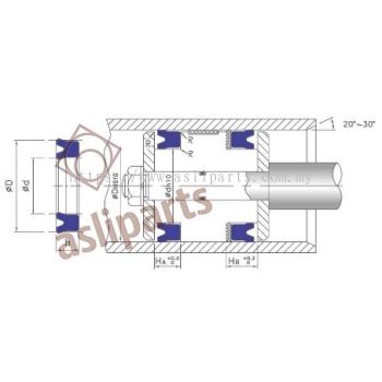 Aftermarket Hydraulic Seal - UN 38x48x6 TPU ( 38 x 48 x 6 ) Rod & Piston U-Ring / Symmetric U-Seal