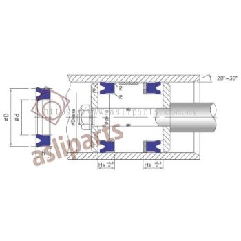 Aftermarket Hydraulic Seal - UNR 13x26x7 NBR Black ( 13 x 26 x 7 ) Rod & Piston U-Ring / Symmetric U-Seal