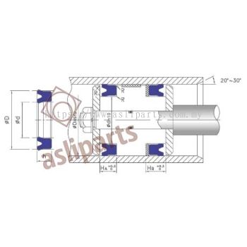 Aftermarket Hydraulic Seal - UN 42x52x6 TPU ( 42 x 52 x 6 ) Rod & Piston U-Ring / Symmetric U-Seal