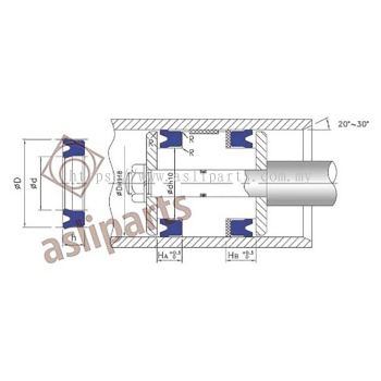 Aftermarket Hydraulic Seal - UN 9x16x6 TPU ( 9 x 16 x 6 ) Rod & Piston U-Ring / Symmetric U-Seal