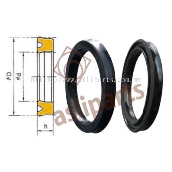 Aftermarket Hydraulic Seal - USH 30x40x6 FKM Black ( 30 x 40 x 6 )  / Rod & Piston U-Ring / Symmetric U-Seal