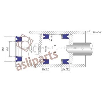 Aftermarket Hydraulic Seal - UN 22x32x10 TPU ( 22 x 32 x 10 ) Rod & Piston U-Ring / Symmetric U-Seal