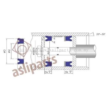 Aftermarket Hydraulic Seal - UN 12.5x24x9 TPU ( 12.5 x 24 x 9 ) Rod & Piston U-Ring / Symmetric U-Seal