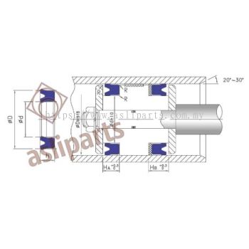 Aftermarket Hydraulic Seal - UN 12.5x26x9 TPU ( 12.5 x 26 x 9 ) Rod & Piston U-Ring / Symmetric U-Seal