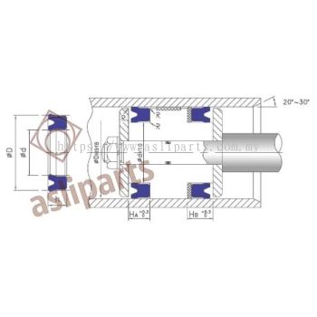 Aftermarket Hydraulic Seal - UN 14x24x5 TPU ( 14 x 24 x 5 ) Rod & Piston U-Ring / Symmetric U-Seal