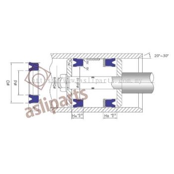 Aftermarket Hydraulic Seal - UN 17x30x6 TPU ( 17 x 30 x 6 ) Rod & Piston U-Ring / Symmetric U-Seal