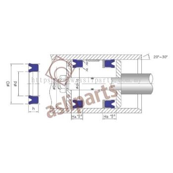 Aftermarket Hydraulic Seal - UN 20x32x10 TPU ( 20 x 32 x 10 ) Rod & Piston U-Ring / Symmetric U-Seal