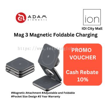 (PM TO GET BEST PRICE) Adam Elements Mag 3 Magnetic 3-in-1 Foldable Travel Charging Station