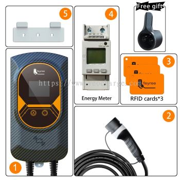 Feyree Wallbox EV Charger with DLB 7.6kW/11kW/22kW (With App Control) Type 2 Home AC Charger compatible with all EVs