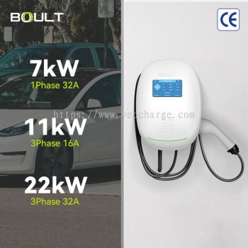 Boult 7kW / 11kW / 22kW Wallbox EV Charger + App Control (BP01) Type 2 Home AC Charger