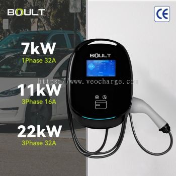 Boult 7kW / 11kW / 22kW Wallbox EV Charger + App Control (BP02) Type 2 Home AC Charger