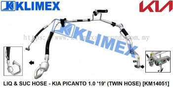 LIQUID HOSE & SUCTION HOSE AIRCOND PIPE - KIA PICANTO 1.0 ' 19 ' ( TWIN HOSE ) [ KM14051 ]