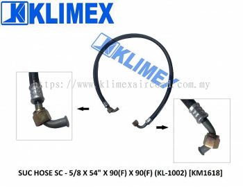 UNIVERSAL SUCTION AIRCOND PIPE HOSE SC - 5/8 X 54" X 90 ( FLARE ) X 90 ( FLARE ) [ KM1618 ]