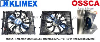 OSSCA - RADIATOR FAN MOTOR ASSY VOLKSWAGEN TOUAREG ( 7P5, 7P6 ) ' 18 ' ( 4 PIN ) ( 7 BLADE ) [ KM12046 ]