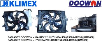 RADIATOR FAN MOTOR ASSY DOOWON - KIA RIO ' 12 ' / HYUNDAI I30 ( 25380-1R050 ) [ KM9030 ]