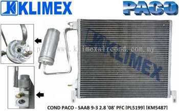 CONDENSER PACO - SAAB 9-3 2.8 ' 08 ' PFC [ PL5199 ] [ KM5487 ]